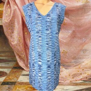 Rhowe BY ANNA CATE Margot Midi Crochet Sweater Dress Dark Water Blue Knit Small